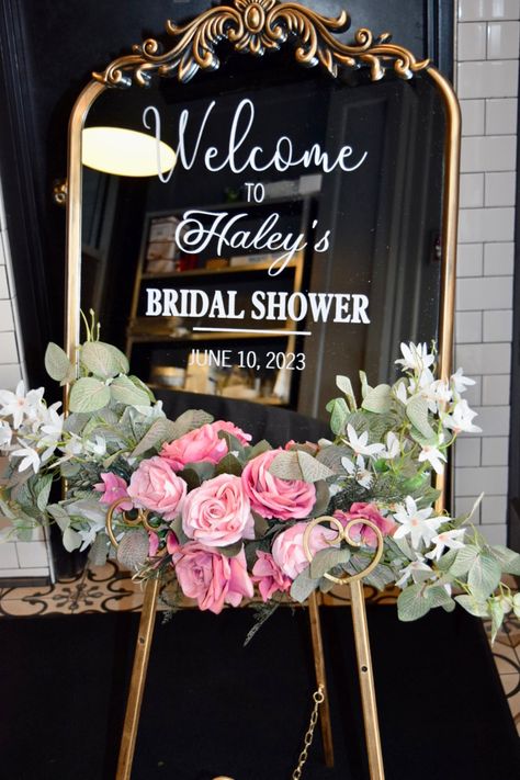 Welcome To Bridal Shower Mirror Sign, Diy Bridal Shower Signs Entrance, Welcome Signs For Bridal Shower Entrance, Bridal Shower Signs Entrance Mirror, Welcome To Bridal Shower Sign Diy, Welcome Sign Bridal Shower Diy Mirror, Mirror Welcome Sign Bridal Shower, Mirror Bridal Shower Welcome Sign, Bridal Shower Welcome Mirror