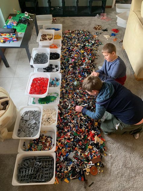 We Finally Found a LEGO Storage Solution that Works | Cubby Kids Lego Storage, Lego Playroom, Lego Area, Lego Station, Lego Storage Solutions, Lego Display Ideas, Lego Storage Organization, Lego Bedroom, Lego Organization