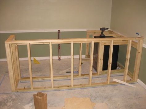 My basement bar build! - NASIOC Wet Bar In Basement, Bar Building Plans, Basement Home Bar, Man Cave Ideas Garage, Basement Bar Ideas On A Budget, Bar In Basement, Kitchen And Bar Ideas, Build Your Own Bar, Build A Bar