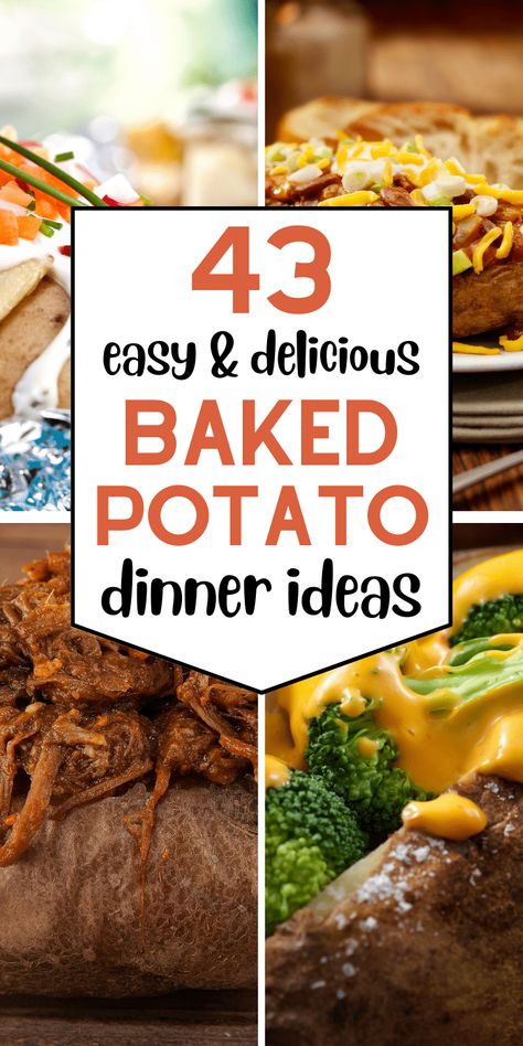 Baked Potatoes Meals Dinners, Dinner Ideas With Baked Potatoes, Baked Potato Dinner Ideas Meals, Baked Potato Meal Ideas, Baked Potato Dinner Ideas, Potato Dinner Ideas, Steak And Baked Potato, Baked Potato Dinner, Loaded Potato Casserole