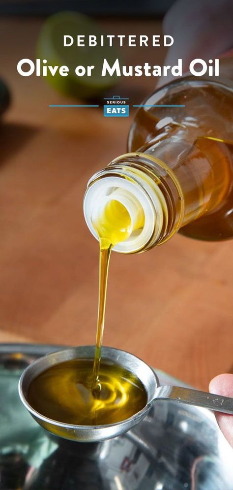 A foolproof method for getting rid of bitterness in emulsions made with extra-virgin olive oil and mustard oil without sacrificing flavor. #HowTo #SeriousEats Edible Oil Photography, Mustard Oil For Skin, Mustard Seed Oil Benefits, Mustard Seed Benefits, Mustard Oil Benefits, Mustard Seed Oil, Stocked Pantry, Healthy Eating Quotes, Sauces Recipes