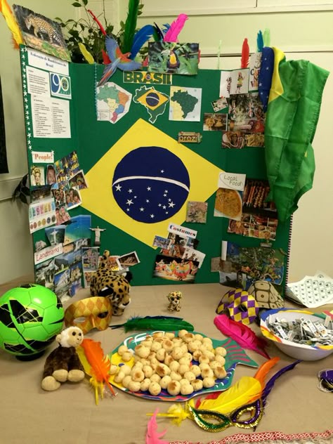 6a00d834519a1069e201b7c7538d4a970b-800wi (650×867) Culture Day At School Ideas, Rainforest Project, Presentation Ideas For School, Brazil Culture, Geography For Kids, Dramatic Play Preschool, Creative School Project Ideas, English Projects, World Thinking Day