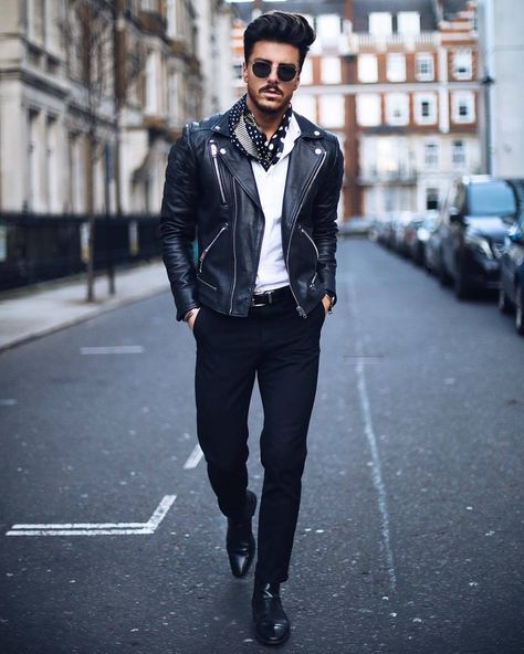 Men Street Style — menstyle1: Street Style Inspiration by Rowan... Mens Festival Fashion, Fall Leather Jacket, Men Vintage Style, Music Festival Fashion, White Polo Shirt, Leather Jacket Outfits, Mens Fashion Fall, Men Style Tips, Mens Fall