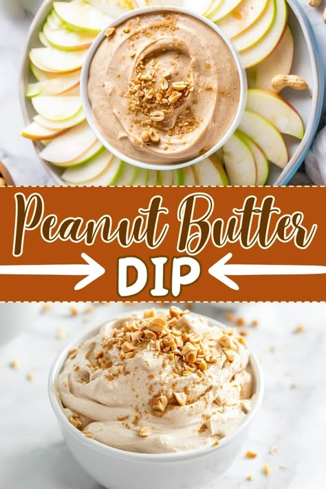 This creamy peanut butter dip balances sweet, salty, and nutty flavors perfectly. Serve it with cookies, fruit, and more for a fun no-bake party dessert. Peanutbutter Fluff Dip, Nutter Butter Dip, Peanut Butter Cream Cheese Dip, Peanut Butter Fluff Dip, Sweet Dips For Parties, Peanut Butter Fluff, Types Of Dips, Baby Shower Finger Foods, Whipped Peanut Butter