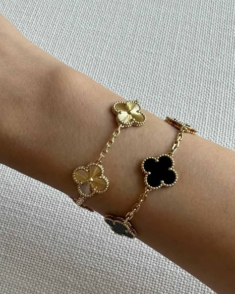 Van Cleef Bracelet Dupe|Jewelry|Amazon Finds Vca Bracelet, Braclets Gold, Van Cleef Bracelet, Cleef Bracelet, Cleef And Arpels Jewelry, Alhambra Bracelet, Gold Vans, Van Cleef And Arpels Jewelry, Stacked Bracelets