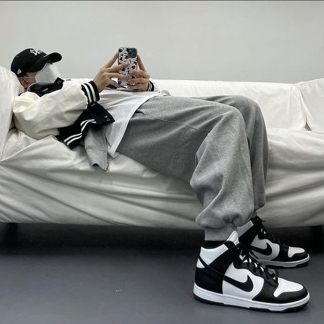 Nike Pandas Outfits Men, Nike High Dunks Outfit Men, Nike Dunks High Outfit, Nike Dunk High Outfit Men, Nike Dunks Outfit Men, Nike Dunk High Outfit, Dunk High Outfit, Outfit Dunk, Jordan 1 Panda