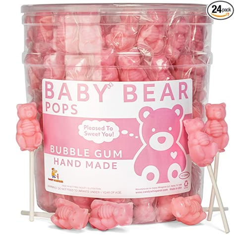 Candy On A Stick, Bubble Gum Flavor, Gum Flavors, Food Pack, Junk Food Snacks, Pink Bear, Fav Food, Candy Brands, Pink Foods