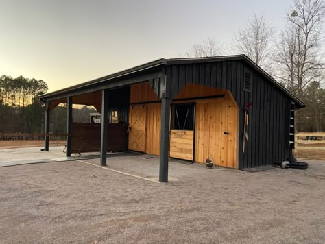 Lean To Horse Barn | Affordable Quality Barn | Fisher Barns Lean To For Horses, Horse Lean To, Simple Horse Barn Plans, 2 Stall Horse Barn With Tack Room, 3 Stall Horse Barn Plans, Horse Lean To Shelters, Small Barn Layout, Horse Lean To Shelters Easy Diy, Mini Cow Barn