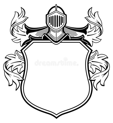 Knight with coat of arms. An illustration of a knight with a coat of arms , #spon, #coat, #Knight, #arms, #knight, #illustration #ad Family Crest Template, Crest Template, Medieval Crest, Shield Shapes, Drawing Arms, Knight Shield, Knights Of Columbus, Grayscale Image, The Ancient Magus Bride