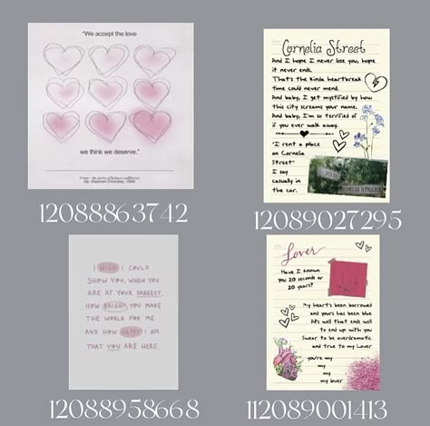 Bloxburg Missing Poster Decal, Valentines Day Decals Bloxburg, Bloxburg Mail Decal Codes, Lesbian Flag Bloxburg Code, Bloxburg List Decals, Bloxburg Wall Decals Coquette Pink, Blush Pink Bloxburg Decals, Bloxburg Bathroom Poster Codes, Purple Decal Codes For Bloxburg