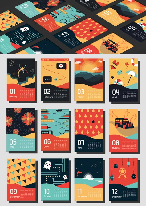 Calendar Design Layout, Calendar Design Inspiration, Calendar Graphic, Calendar Designs, Creative Calendar, Cool Calendars, 달력 디자인, Calendar Layout, Desain Editorial