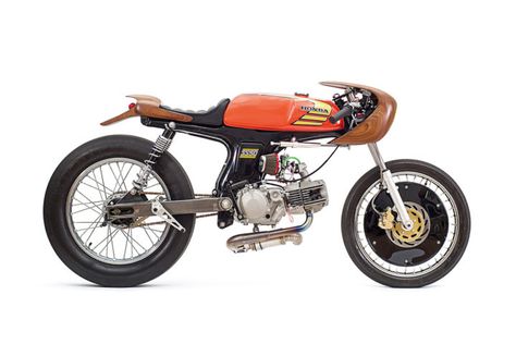 Cafe Motorcycle, Honda S90, Custom Moped, Brat Cafe, Honda Cub, Bike Exif, Cafe Bike, Racer Motorcycle, Porsche Classic