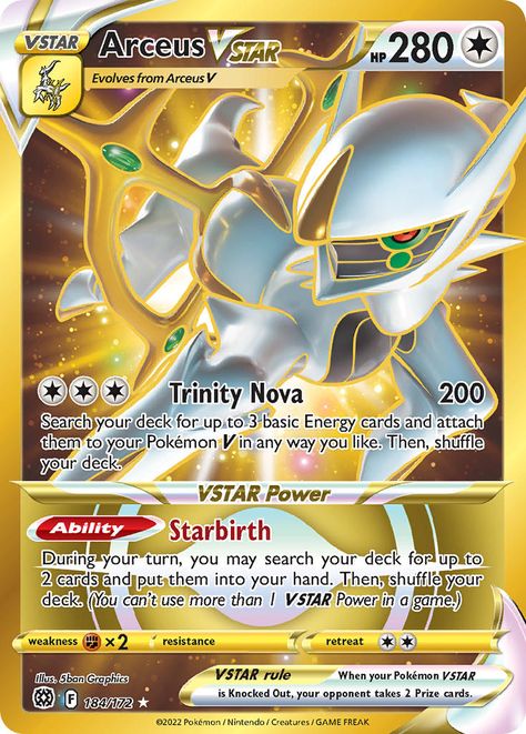 Arceus VSTAR · Brilliant Stars (BRS) #184 ‹ PkmnCards Carta Pokemon, Rayquaza Pokemon, Pokemon Tcg Cards, All Pokemon Cards, Kartu Pokemon, Rare Pokemon Cards, Pc Binder, Cool Pokemon Cards, Rare Pokemon