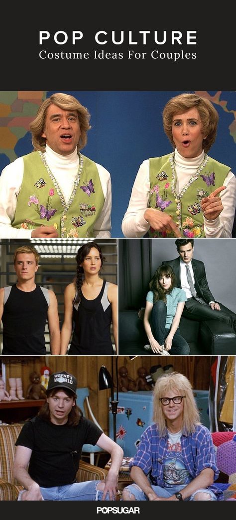 74 Pop Culture Halloween Costume Ideas For Couples Clever Couple Costumes, Halloween Costumes Pop Culture, Character Costume Ideas, Easy Couples Costumes, Punny Halloween Costumes, Couples Costumes Creative, Meme Costume, Funny Couple Costumes, Unique Couple Halloween Costumes