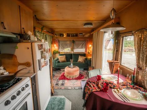 Camper Interior Design, Tiny House Camper, Tiny Home On Wheels, Tiny Trailers, Tiny Camper, Trailer Interior, Trailer Life, Trailer Living, Tiny House Trailer