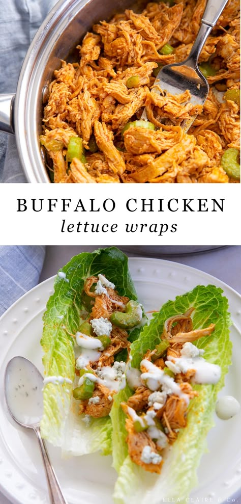 Buffalo Chicken Lettuce Wraps, Recipe For Dinner, Easy Healthy Meal Prep, Chicken Lettuce Wraps, Health Dinner, Health Dinner Recipes, Lettuce Wraps, Good Healthy Recipes, Buffalo Chicken