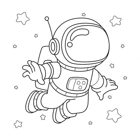 Space Coloring Sheet, Astronaut Coloring, Planet Coloring Pages, Astronaut Drawing, Astronaut Illustration, Pop Art Coloring Pages, Manga Coloring Book, Space Coloring Pages, Space Drawings