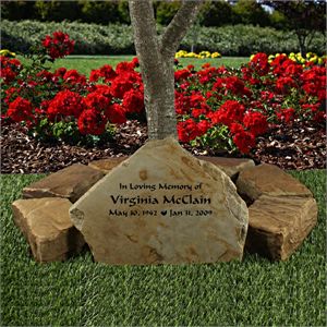 Small Tree Memorial Standing Stone Ring Memorial Tree Ideas, Memory Garden Ideas, Memory Stones, Memorial Garden Ideas, Memorial Tree, Memorial Gardens, Memory Garden, Memorial Garden Stones, Engraved Stone