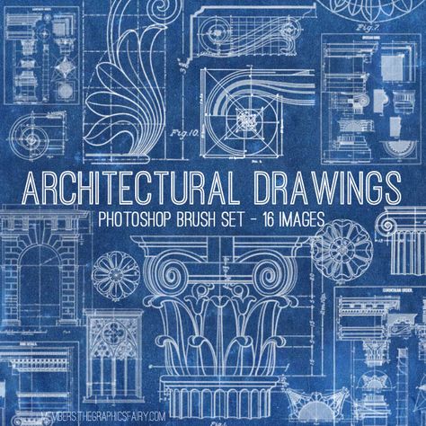 Awesome Architectural Diagrams Bundle - TGF Premium! - The Graphics Fairy Architecture Journal, Architectural Diagrams, Architecture Blueprints, Photoshop Brush Set, Art Eras, The Graphics Fairy, Blueprint Art, Architecture Sketches, Print Design Art