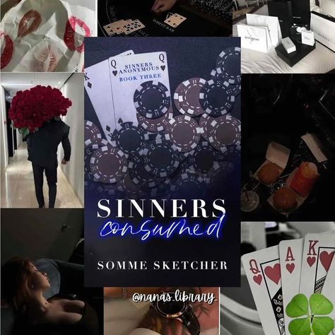 ♠️♥️Sinenrs Anonymous Series Aesthetic♣️♦️ This series has become one of my fav reads this year, with Sinners Consumed being my favorite of the series so far, I can’t wait for @authorsommesketcher to release Gabe’s story with Sinners Atone!! #bookstagram #booktok #darkromance #darkromancebooks #sinnersanonymous #sinnerscondemned #sinnersconsumed #angelovisconti #rafevisconti #mafiaromance #enemiestolovers #bookrecommendations #madeseries Keywords: books, reading, bookish,, bookstagram, sp... Sinners Consumed Book Aesthetic, Sinners Atone, Sinners Consumed, Sinners Anonymous, Spicy Books, Books Romance, Dark Romance Books, Book Worm, Books Reading