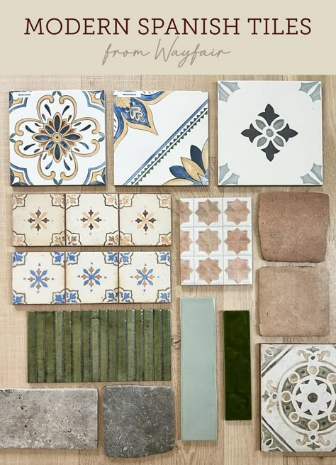 Mediterranean Flooring, Spanish Tile Kitchen, Spanish Tile Backsplash, Cladding Kitchen, Modern Spanish Style Homes, Backyard Design Plans, Small Bathroom Makeovers, Spanish Style Home Interior, Spanish Floor Tile