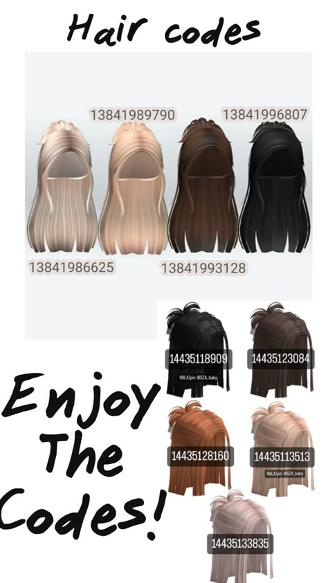 Berry Ave Hair Codes Black, Roblox Clothes Id Codes, Hair Codes Black, Bloxburg Hair Codes, Roblox Clothes Id, Roblox Clothing Codes, Roblox Hair Codes, Code Brookhaven, Blocksburg Outfit Codes￼