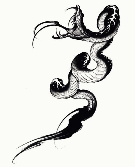 Zeyo on Instagram: “Available tattoo design. Snake #tattoo #tattoos #blackworktattoo #blackwork #blackwork #blacktattoo #blacktattoo #blacktattooart…” Black And White Snake Tattoo, Big Sketches, White Snake Tattoo, Black Snake Tattoo, Japanese Snake Tattoo, Tato Flash, Where Tattoo, Cobra Tattoo, Black And White Snake