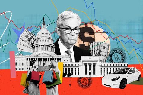 What Everyone Got Wrong About the Economy—and the Ominous Implications for the Fed Economy Graphic Design, Government Aesthetic, Economy Poster, Economics Aesthetic, Collage Motion, Economy Infographic, Collage Art Design, Mixed Economy, Economy Design