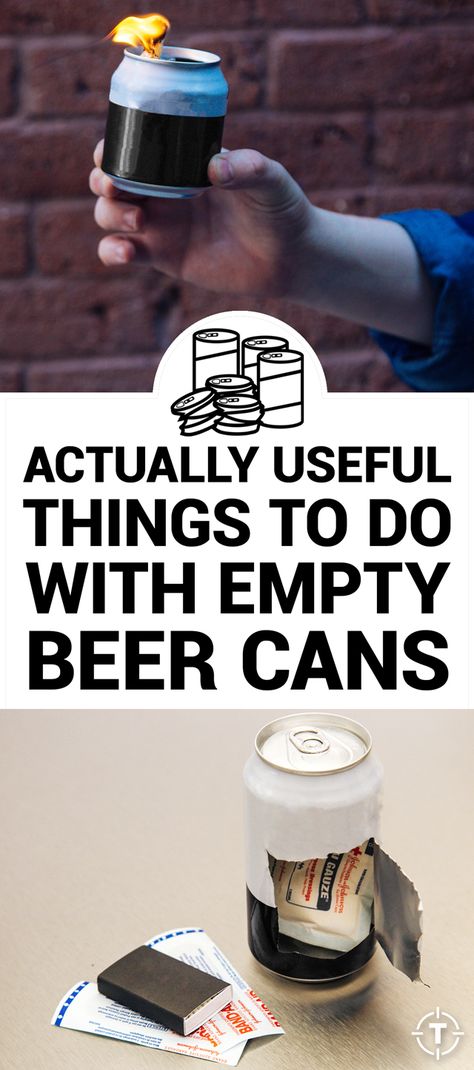 The best DIY tricks to do with a beer can (after drinking it of course). Diy Beer Cans Ideas, Crafts With Beer Cans, Beer Can Projects, Beer Can Ideas Diy, Diy Beer Can Crafts, Beer Can Crafts Ideas, Beer Can Decorations, Beer Can Art Ideas, Beer Can Crafts Diy