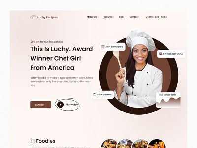 Chef Website, Website Landing Page Design, Website Landing Page, Social Media Facebook, Landing Page Design, Page Design, Say Hello, Landing Page, Global Community