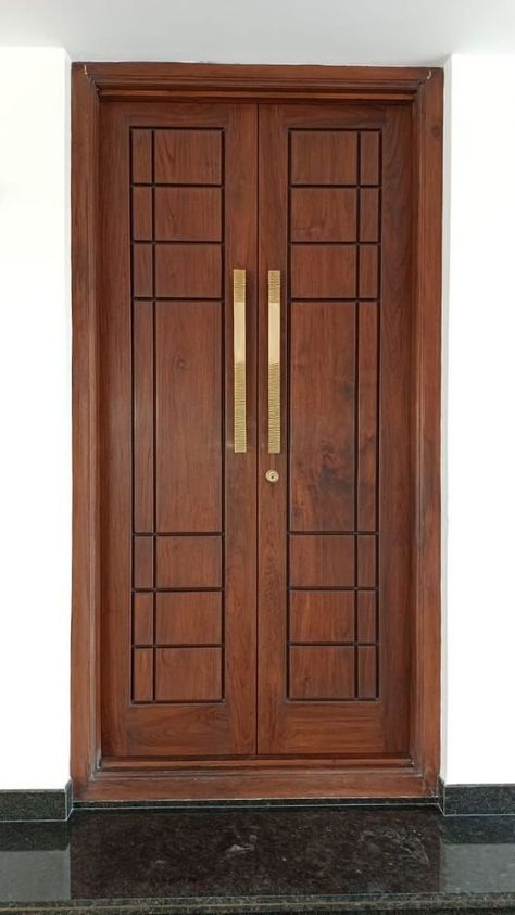 Double Doors Interior Modern Front Entrances, Wooden Main Door Design Double Doors, Double Wooden Doors Front Entry, Main Door Jodi Design, Main Door Design Entrance 2 Doors, Double Wood Doors Entrance, Double Door For Main Entrance, Main Door Design Double Doors, Main Door Design Entrance Modern Wooden Main Door Design Entrance Modern