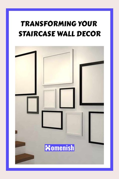 Decorating a staircase wall can be a challenge due to its unique dimensions and visibility. Discover how to turn this vertical space into a captivating part of your home's decor. Staircase Wall Decor, Kitchen Cabinets And Countertops, Staircase Wall, Feature Wallpaper, Interior Decorating Styles, Double Height, The Staircase, Decorative Ideas, Oak Hardwood