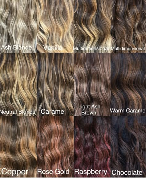 Brown Color Chart Hair, Highlight Tones For Brown Hair, Tones Of Brown Hair Shades, Different Types Of Highlights For Hair, Hombre Hair, Rambut Brunette, Brown Hair Shades, Hair Color Caramel, Bronde Hair