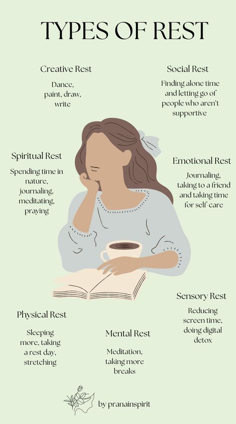 Rest is important in every aspect of life. Here's how to actually rest and feel rested.  #rest #resting #recovery #physicalrest #mentalrest #emotionalwellness #wellnesstips #emotions #manageemotions #peace #peaceful #healthyhabits #healthandwellness Types Of Rest, Rest Days, Alone Time, Screen Time, Letting Go, Healthy Living, Physics, Self Care, Meditation