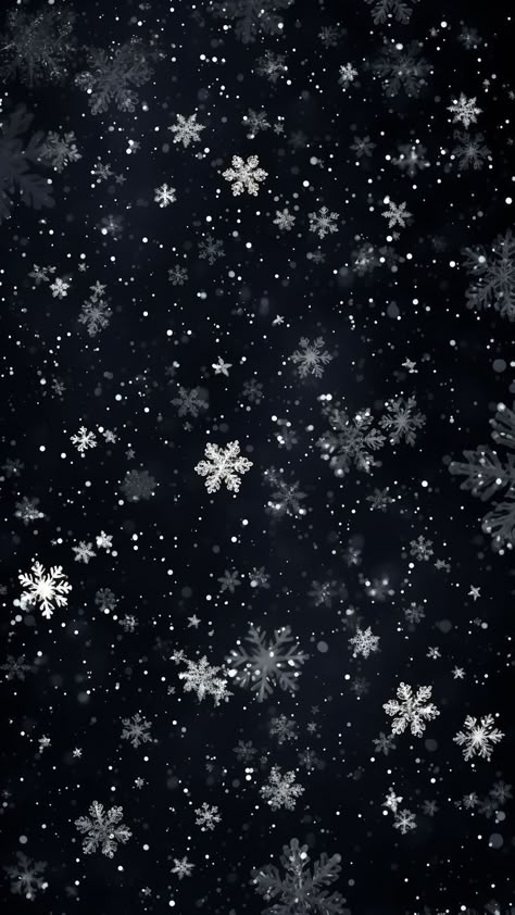 Christmas Stars Wallpaper, Christmas Black Wallpaper, Black Christmas Wallpaper, Black Christmas Background, Christmas Wallpaper Black, Christmas Wallpaper Iphone Aesthetic, Snowflake Wallpaper, Background Aesthetics, Iphone Wallpaper Winter