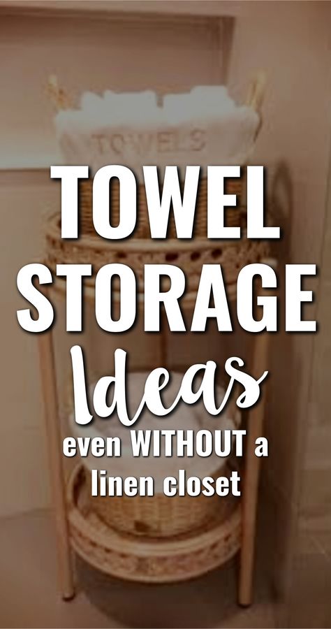 towel storage small bathroom, bathroom storage hacks, bath towel storage ideas end ou Towel Storage Small Bathroom, Linen Storage Ideas, No Linen Closet, Towel Storage Ideas, Cheap Bathroom Storage, Seriously Organized, Linen Closet Storage, Bath Towel Storage, Bathroom Storage Hacks