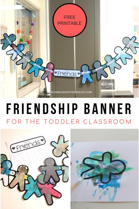 This toddler friendship activity is easy and fun to make and is a simple reminder that we are all friends in our classroom. Friendship Preschool, Friendship Activities Preschool, Friendship Activity, Preschool Friendship, Friendship Week, Friendship Crafts, Friendship Lessons, Preschool Family, Friendship Theme