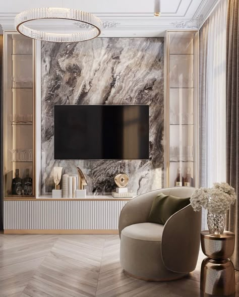 Backdrop Tv, Room Scandinavian, Living Tv, Tv Room Design, Apartment Living Room Design, Tv Wall Design, Living Room Scandinavian, Tv Units, Stylish Living Room