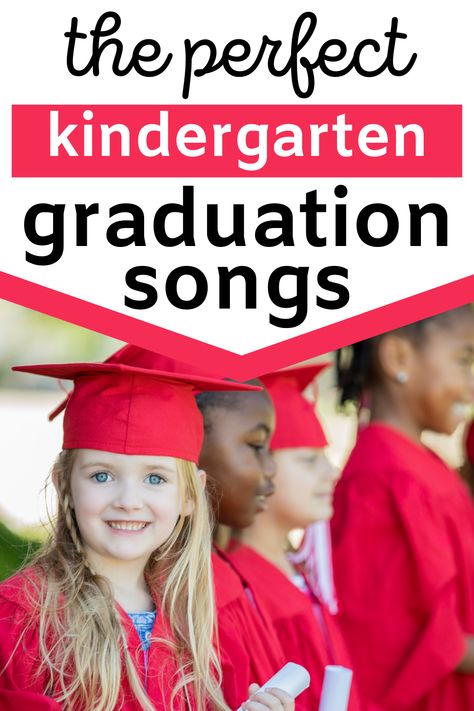 Graduation Songs For Preschool, Graduation Songs For Kids, Kindergarten Graduation Poems, Kindergarten Grad Party, Kindergarten Graduation Programs, Kindergarten Promotion, Kindergarten Graduation Themes, Preschool Graduation Songs, Preschool Graduation Ceremony