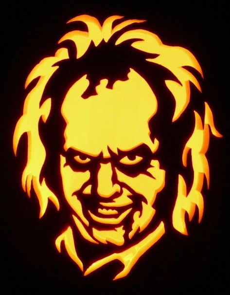 NEW FOR 2024 Look no further for the highest quality, most reasonably priced carved foam pumpkins on the internet. This Beetlejuice is hand-carved on a 12" foam pumpkin that will last for years. WOW your neighbors with this unique jack-o-lantern for Halloween decorating. Comes with an LED push light and a light with chord, and orange and clear bulbs and FREE shipping. Other themes/patterns are available, including custom logos for your business. Pattern by stoneykins.com You can take a look at more of my carves at Ken's Pumpkin Patch on Pinterest. Scary Disney Pumpkin Carving, Tim Burton Jack O Lantern, Horror Movie Jack O Lantern, Beatle Juice Pumpkin Carving, Slimer Pumpkin Carving, Painted Scary Pumpkins, Pumkin Carving Beetlejuice, Jack O Lantern Patterns Templates, Beetlejuice Pumpkin Carving Ideas