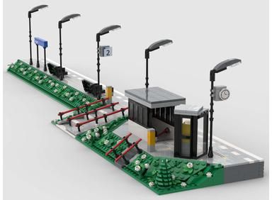 Train Station Platform, Lego Train Station, Lego Station, Lego Road, Lego Airport, Lego City Train, Lego Train Tracks, Lego City Sets, Lego Modular