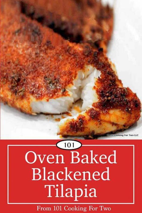 Blackened Tilapia is a wonderful dinner, or you can use it for some great fish tacos. While it is bursting with spicy goodness, it is adjustable to your heat tolerance. An easy and quick recipe that is much healthier than frying #FishRecipes Blackened Tilapia, Fish Recipes Baked, Baked Tilapia, Homemade Tartar Sauce, Tilapia Recipes, Easy Fish Recipes, Fish Recipes Healthy, Fish Dinner, Baked Fish