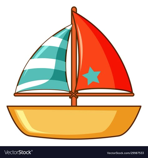 Boat Cartoon, Boat Vector, Boat Illustration, Transportation Crafts, Doodle Frames, Green Flag, Preschool Activities Toddler, Toy Boat, Transportation Theme