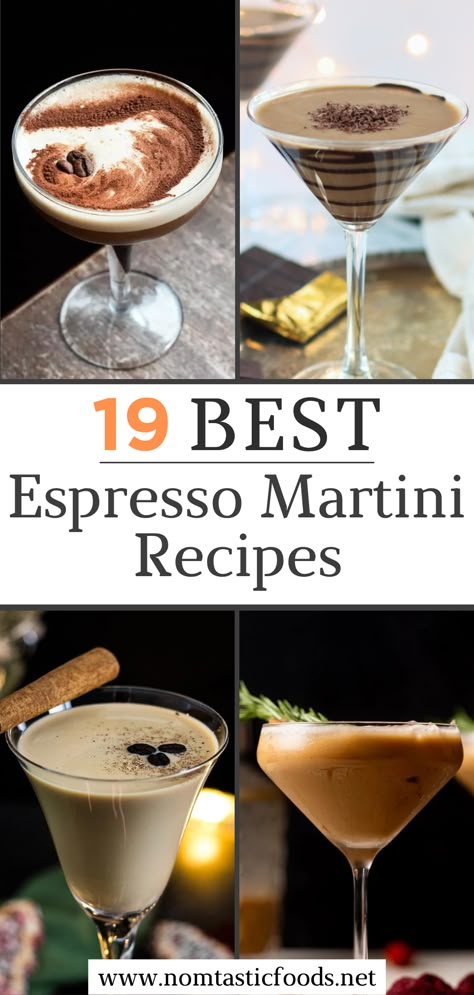 Baileys Tiramisu Martini, Chocolate Espresso Martinis, Fun Espresso Martini, Frozen Martini Recipes, Different Espresso Martini, Coffee Espresso Martini, Espresso Martini With Frangelico, Mocha Espresso Martini, Easter Espresso Martini