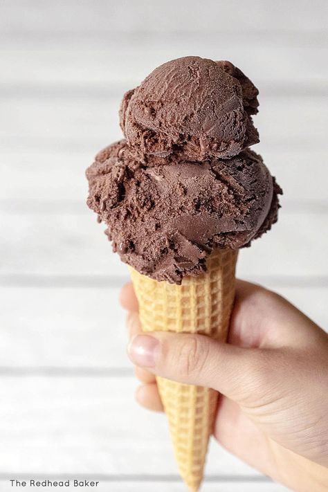 This classic chocolate ice cream is rich, ultra-creamy, and ultra-chocolatey. Enjoy on its own, or add your favorite mix-ins. Chocolate Ice Cream Recipe, Healthy Foods To Make, Healthy Food Habits, Healthy Food Menu, Healthy Food Guide, Cheap Healthy Meals, Marshmallow Creme, Chocolate Ice, Healthy Meals For Kids