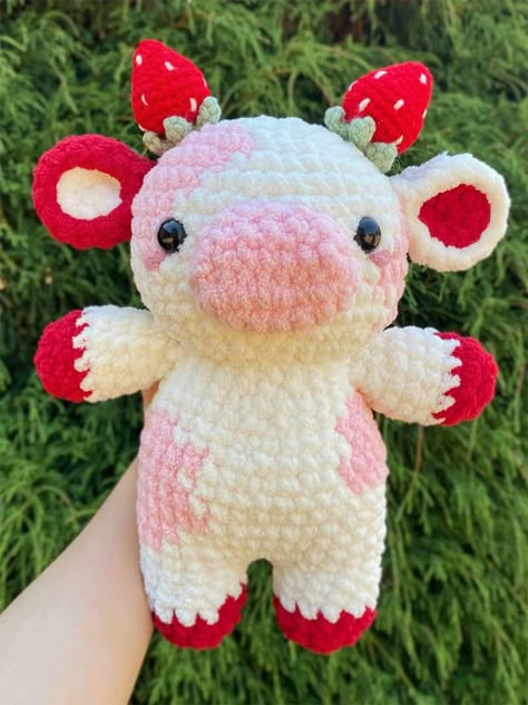 27 Cute Cow Crochet Patterns to Make – Amigurumi Tips - A More Crafty Life 30 Minute Crochet Projects Free Pattern, Cute Crochet Things, Crochet Zig Zag, Amigurumi Tips, Cute Crochet Ideas, Crocheted Cow Pattern, Crochet Project Free, Cow Crochet, Crochet Toys Free