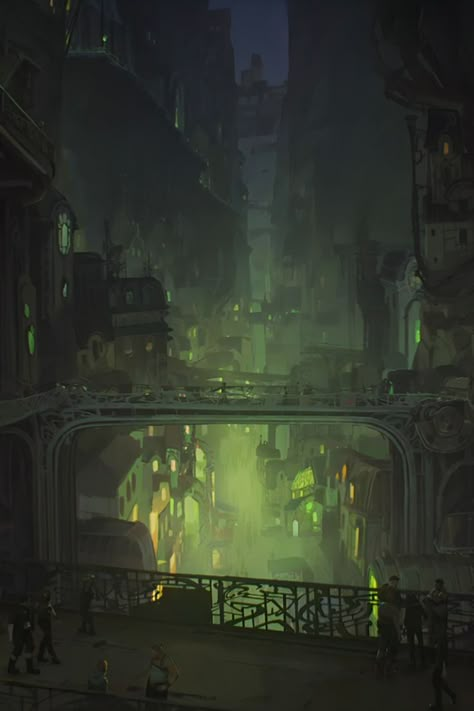 Arcane Trickster Art, Arcane World Art, Arcane The Undercity, Arcane Piltover City, Under City Arcane, Riot Games Art, Undercity Aesthetic Arcane, Vander Arcane Concept Art, The Undercity Arcane