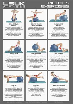 Pilates with fitball Yoga Ball Exercises, Ball Exercise, Ball Workouts, Stability Ball Exercises, Ball Workout, Swiss Ball, Gym Ball, Pilates Training, Yoga Beginners