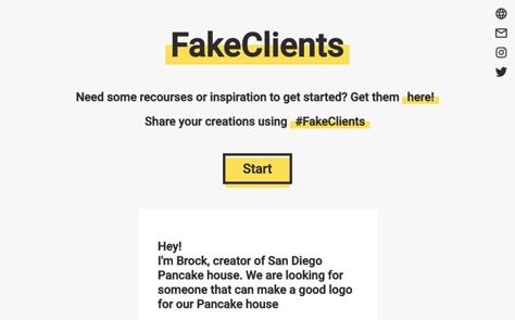 FakeClients - Product Hunt Graphic Design Clients, Create Logo Design, Design Brief, Create Logo, Beautiful Logos Design, Learning Graphic Design, Graphic Design Lessons, Graphic Design Tips, Modern Logo Design