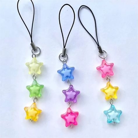 1.87US $ 21% OFF|Cute star mobile phone charm, kawaii phone charm strap, clear phone charm, gift to her, colorful mobile phone charm| |   - AliExpress Kawaii Phone Charm, Pastel Phone, Small Phone, Charm Phone, Star Mobile, Kawaii Phone, Cute Star, Rainbow Star, Bright Pastels